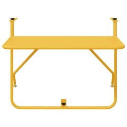 Table de balcon pliable Moutarde 60x40 cm en Acier 