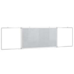 Tableau blanc magnétique pliable 200x50x1,7 cm aluminium 