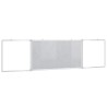 Tableau blanc magnétique pliable 200x50x1,7 cm aluminium 