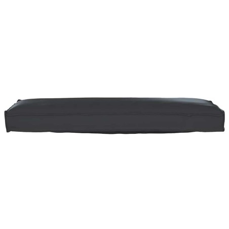 Coussins de palette pour banc, 2 pièces, noirs, 120 x 40 x 8 cm en tissu Oxford. 