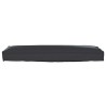 Coussins de palette pour banc, 2 pièces, noirs, 120 x 40 x 8 cm en tissu Oxford. 