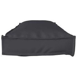 Coussins de palette pour banc, 2 pièces, noirs, 120 x 40 x 8 cm en tissu Oxford. 