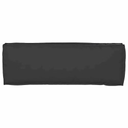 Coussins de palette pour banc, 2 pièces, noirs, 120 x 40 x 8 cm en tissu Oxford. 