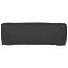 Coussins de palette pour banc, 2 pièces, noirs, 120 x 40 x 8 cm en tissu Oxford. 