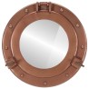 Miroir en forme de hublot mural Ø30 cm aluminium et verre 