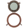 Miroir en forme de hublot mural Ø30 cm aluminium et verre 