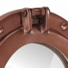 Miroir en forme de hublot mural Ø30 cm aluminium et verre 