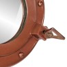 Miroir en forme de hublot mural Ø30 cm aluminium et verre 