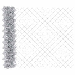 Clôture Argent 10 x 1.4 m Acier galvanisé 