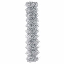 Clôture Argent 10 x 1.4 m Acier galvanisé 