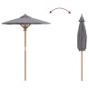 Parasol de jardin gris foncé 150x210 cm en bambou 