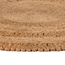 Tapis Jute tressé à la main 120 cm Rond 