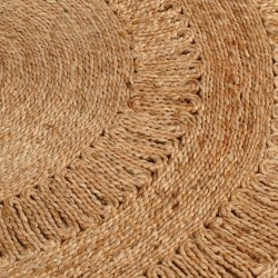 Tapis Jute tressé à la main 120 cm Rond 