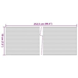 Brises-vues de jardin 10 pcs noir 252,5x19 cm PVC 