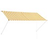 Auvent rétractable 250x150 cm Jaune et blanc 