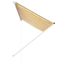 Auvent rétractable 250x150 cm Jaune et blanc 