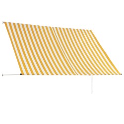 Auvent rétractable 250x150 cm Jaune et blanc 