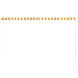Auvent rétractable 250x150 cm Jaune et blanc 