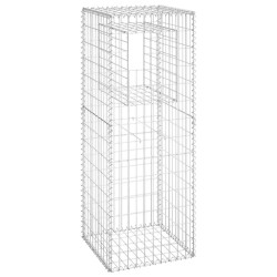 Poteau à panier de gabion 50x50x140 cm Fer 