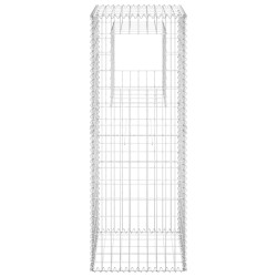 Poteau à panier de gabion 50x50x140 cm Fer 