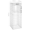 Poteau à panier de gabion 50x50x140 cm Fer 