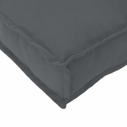 Coussin de palette pour siège anthracite 70 x 70 x 12 cm en tissu Oxford 