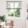 Store de Fenêtre avec des rideaux Autre Noir 80 x 130 cm Aluminium 