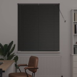 Store de Fenêtre avec des rideaux Autre Noir 80 x 130 cm Aluminium 