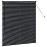 Store de Fenêtre avec des rideaux Autre Noir 80 x 130 cm Aluminium 