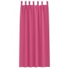 Rideaux avec des rideaux 2 pcs Rose vif 260 x 140 cm Polyester 