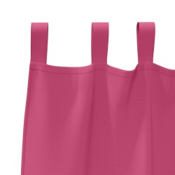 Rideaux avec des rideaux 2 pcs Rose vif 260 x 140 cm Polyester 