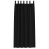 Rideaux avec des rideaux 2 pcs Noir 260 x 140 cm Polyester 