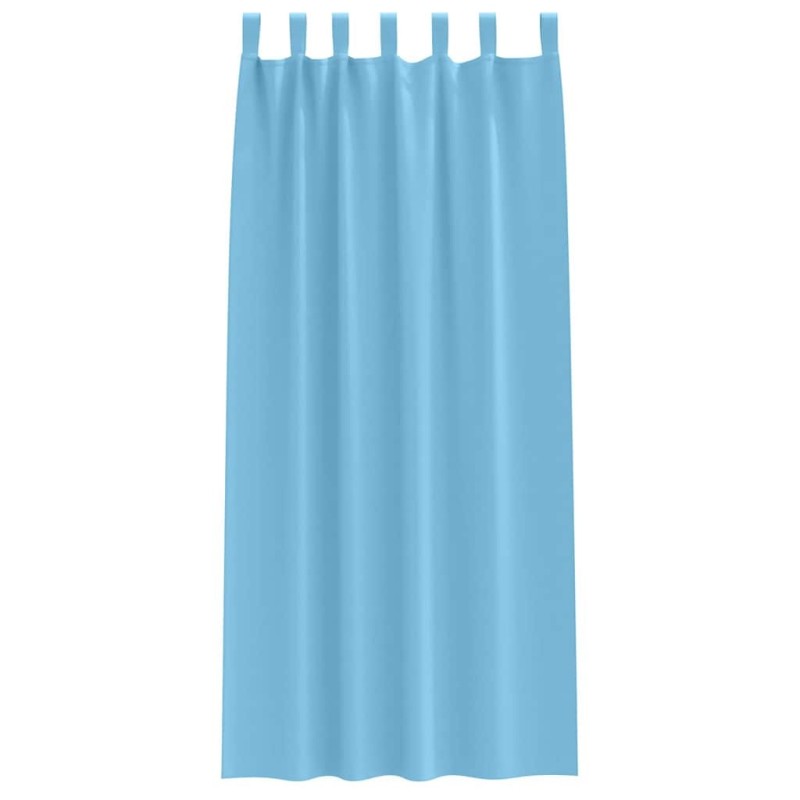Rideaux 2 pcs Bleu clair 260 x 140 cm Polyester 