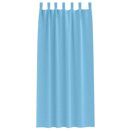 Rideaux 2 pcs Bleu clair 260 x 140 cm Polyester 