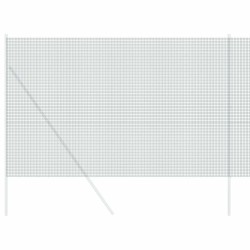 Clôture en fil métallique soudé verte 1,5 x 25 m en acier 