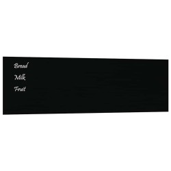Tableau noir magnétique mural Noir 100x30 cm Verre trempé 