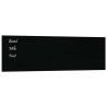Tableau noir magnétique mural Noir 100x30 cm Verre trempé 