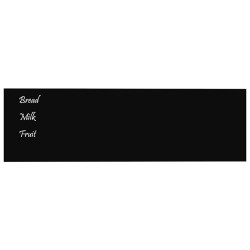 Tableau noir magnétique mural Noir 100x30 cm Verre trempé 
