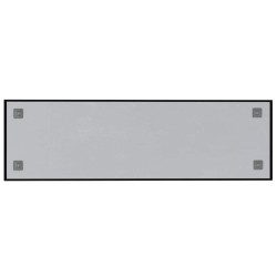Tableau noir magnétique mural Noir 100x30 cm Verre trempé 