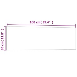 Tableau noir magnétique mural Noir 100x30 cm Verre trempé 