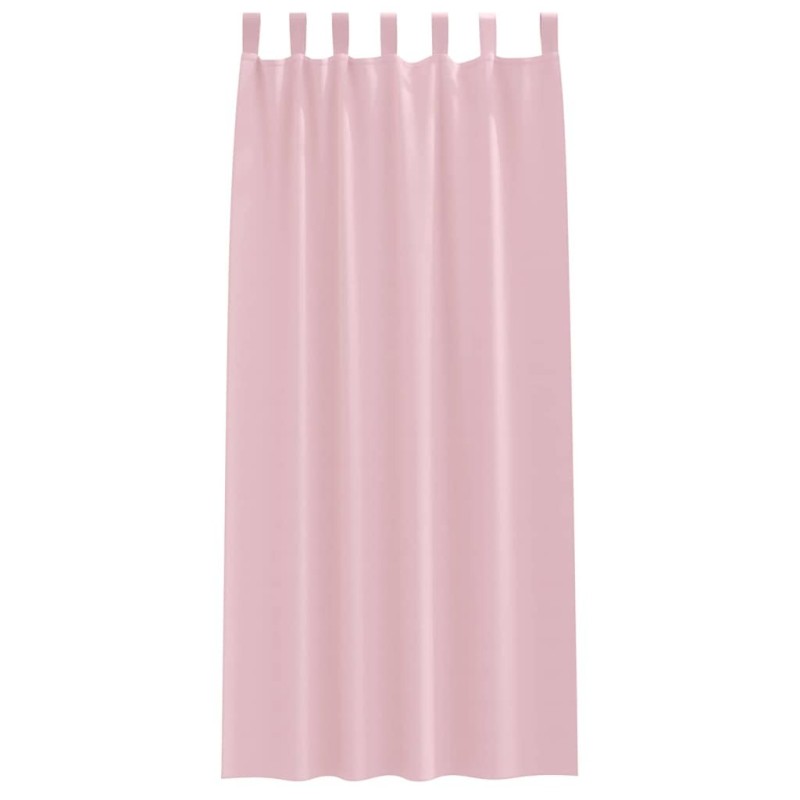 Rideaux avec des rideaux 2 pcs Rose bébé 260 x 140 cm Polyester 