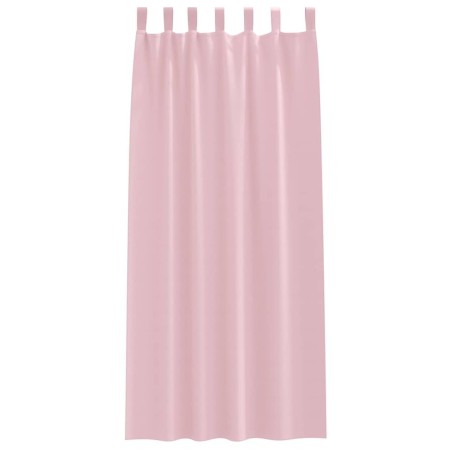 Rideaux avec des rideaux 2 pcs Rose bébé 260 x 140 cm Polyester 