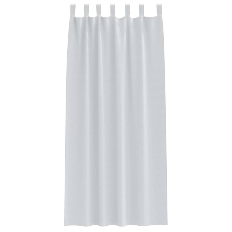 Rideaux avec des rideaux 2 pcs Gris pâle 260 x 140 cm Polyester 