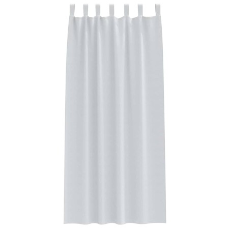 Rideaux avec des rideaux 2 pcs Gris pâle 260 x 140 cm Polyester 