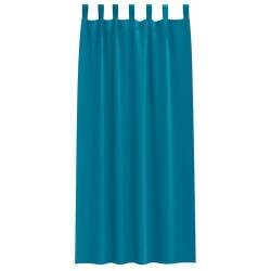 Rideaux avec des rideaux 2 pcs Turquoise 260 x 140 cm Polyester 