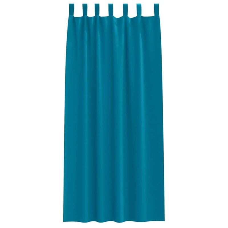 Rideaux avec des rideaux 2 pcs Turquoise 260 x 140 cm Polyester 