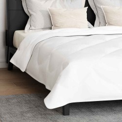 Duvet d'hiver avec oreiller 3 pcs Blanc 240 x 220 cm Microfibre 