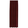 Rideaux occultants avec bande supérieure 2 pcs Velours Bordeaux 