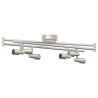 Projecteur de plafond 6 voies réglables en nickel brossé GU10 