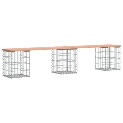 Banc de jardin design gabion 203x31x42cm bois massif de douglas 